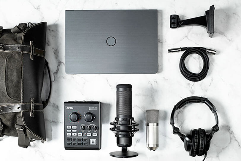 atenpodbaner ATEN Launches Industry’s First AI-Optimized Podcast Audio Mixer