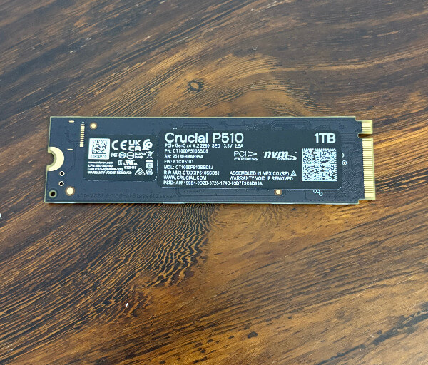 crucial p510 review4 Crucial P510 Gen5 1TB SSD Review – Speed Meets Efficiency