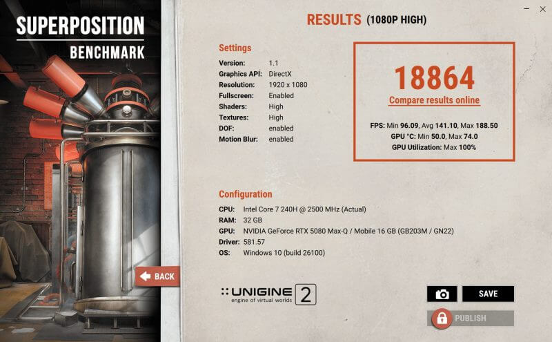 2026 03 03 22 08 08 UNIGINE Superposition v1.1 Gigabyte Gaming A16 Pro Review: A Well-Rounded Gaming Laptop for Work and Play