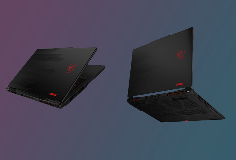 Homepage 2026 3 MSI Katana 15 HX C14 gaming laptop shown from above with its black textured lid design