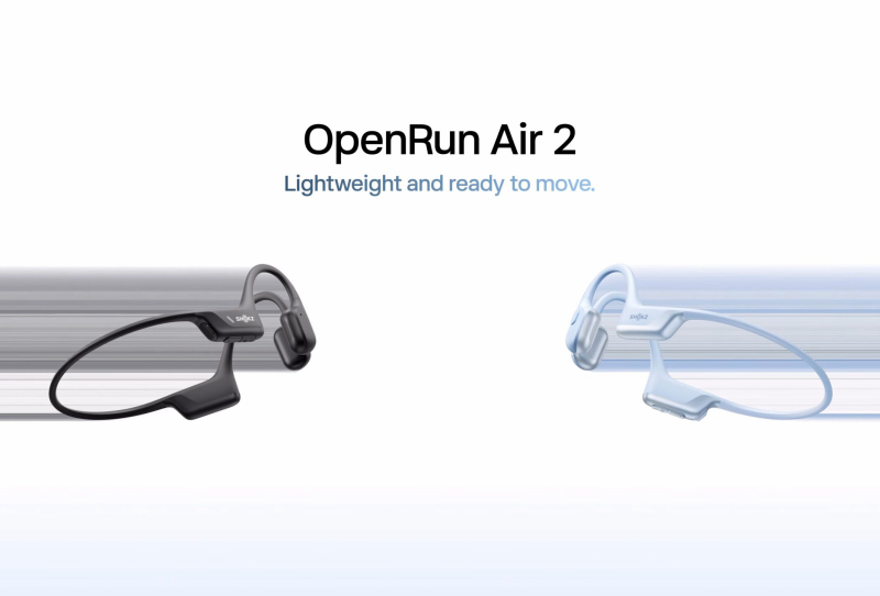Homepage 2026 12 Shokz OpenRun Air 2 bone-conduction headset shown in black with USB-C charging point