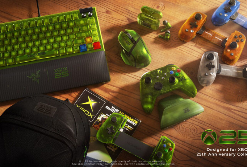 Homepage 2026 8 Translucent green Razer mouse, keyboard and earbuds from the Xbox 25th Anniversary Collection