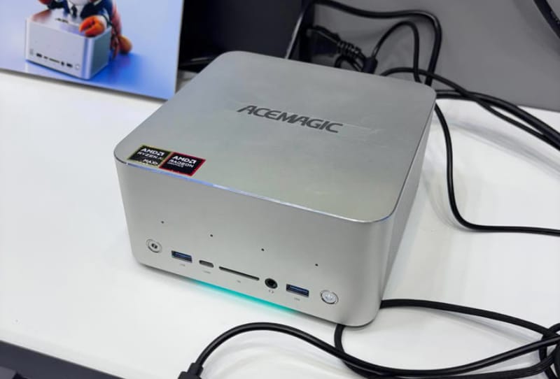 Acemagic mini-workstation with Ryzen AI Max+ PRO 495 chip shown at IFA 2026