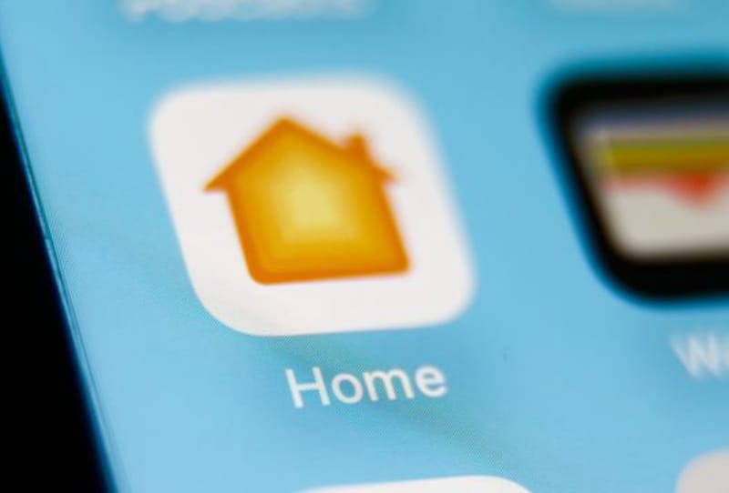 Two Apple HomePod speakers positioned in a living room, illustrating the rumoured HomePod surround sound setup