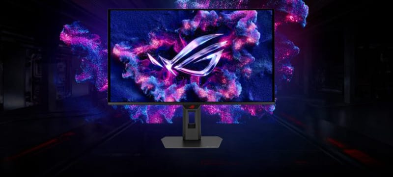 ASUS ROG Strix OLED XG27ACDMSR Brings 320Hz QD-OLED Gaming 2 ASUS ROG Strix OLED XG27ACDMSR gaming monitor shown from the front with its slim bezel