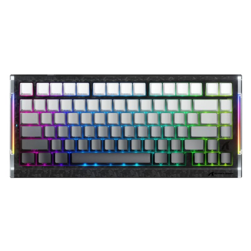 Attack Shark R86 HE 75% magnetic gaming keyboard with carbon fibre top case and RGB lighting