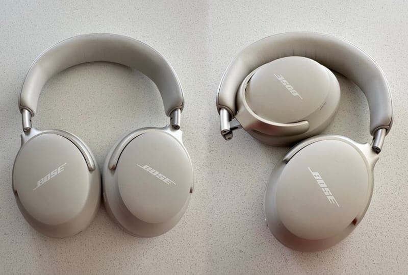 Bose QuietComfort Ultra Headphones Gen 2 shown from the side, the first Bose model with Bose Auracast support