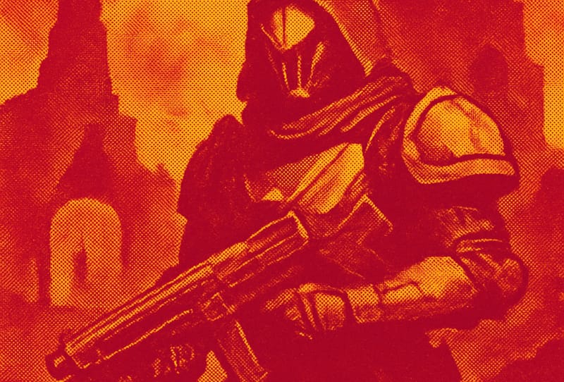 Destiny 2 vaulted content artwork showing a Guardian standing before an old destination once removed from the game