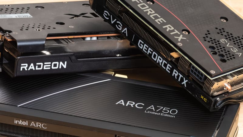 Graphics card installed in a desktop PC representing rising discrete graphics card sales