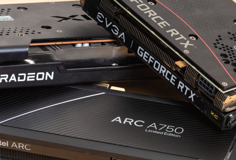 Graphics card installed in a desktop PC representing rising discrete graphics card sales