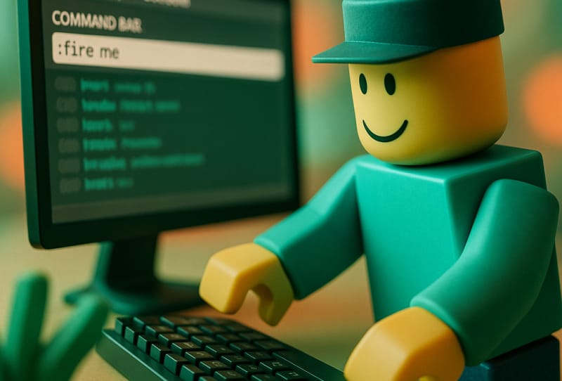 Homepage 2026 35 Roblox Studio interface showing the developer console and command bar for entering commands