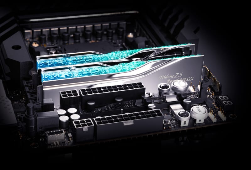 G.SKILL Trident Z5 Royal NeoX DDR5 memory modules with RGB light bar