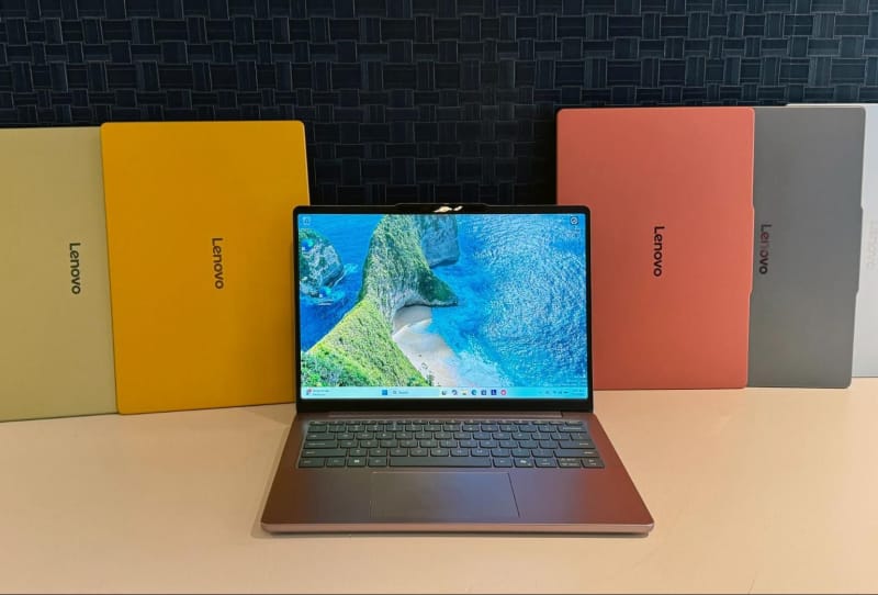 Homepage 2026 2 Lenovo IdeaPad Vibe laptop shown in one of its seven colour options with swappable keycaps