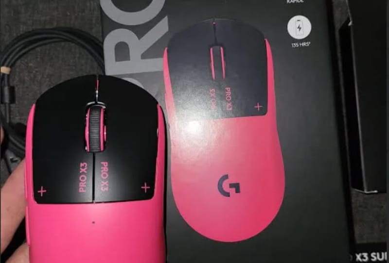 Homepage 2026 9 Leaked pink Logitech G Pro X3 Superstrike gaming mouse and retail packaging