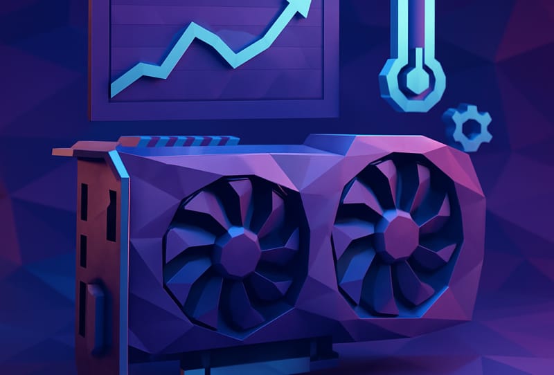 Homepage 2026 2 Overclocking software showing GPU clock speed and temperature graphs on a gaming PC monitor