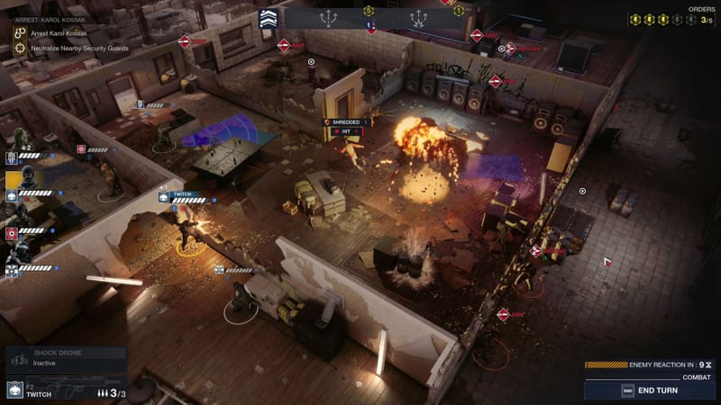Rainbow Six Tactics Borrows Mario + Rabbids' Playbook 3 Squad of operators taking cover in a turn-based Rainbow Six Tactics mission