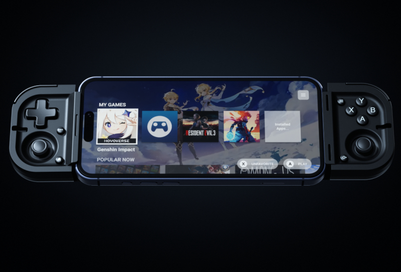 Homepage 2026 1 Razer Prio controller folded to credit-card size next to its unfolded full gamepad form