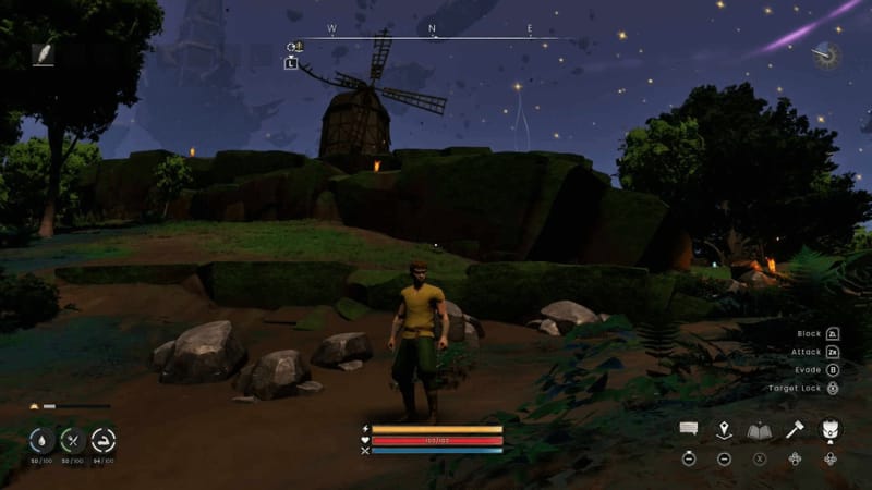 RuneScape Dragonwilds Switch 2 port showing blurry in-game visuals on a handheld screen