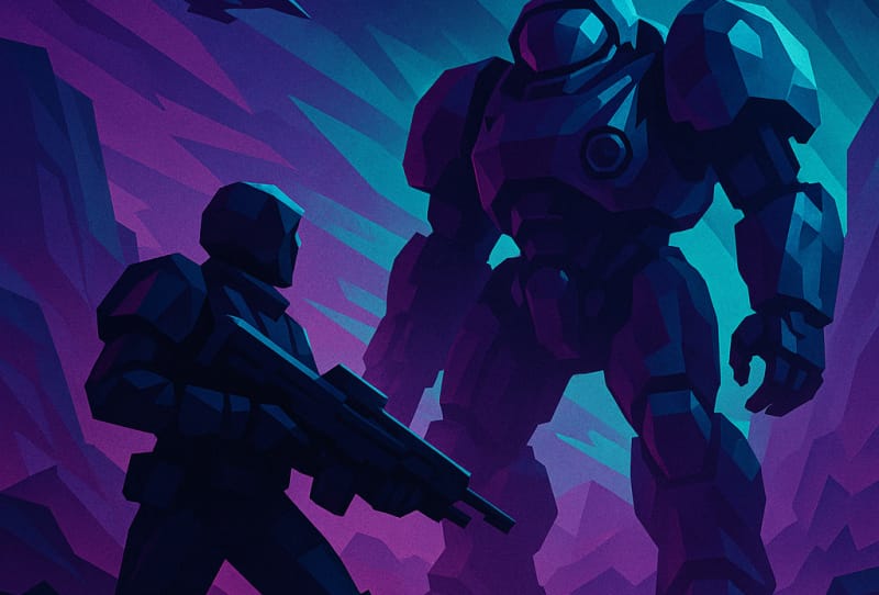 Concept art teaser for the new StarCraft open-world shooter announced at BlizzCon 2026