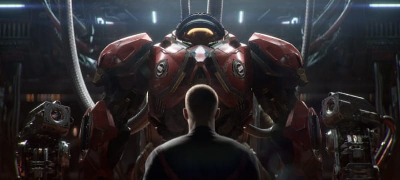 Dominion marines from the StarCraft shooter announcement trailer preparing for battle against the Zerg