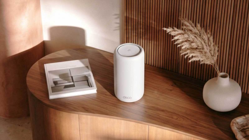TP-Link Wi-Fi 8 router shown alongside the Deco 8 Ultra mesh unit at IFA Berlin