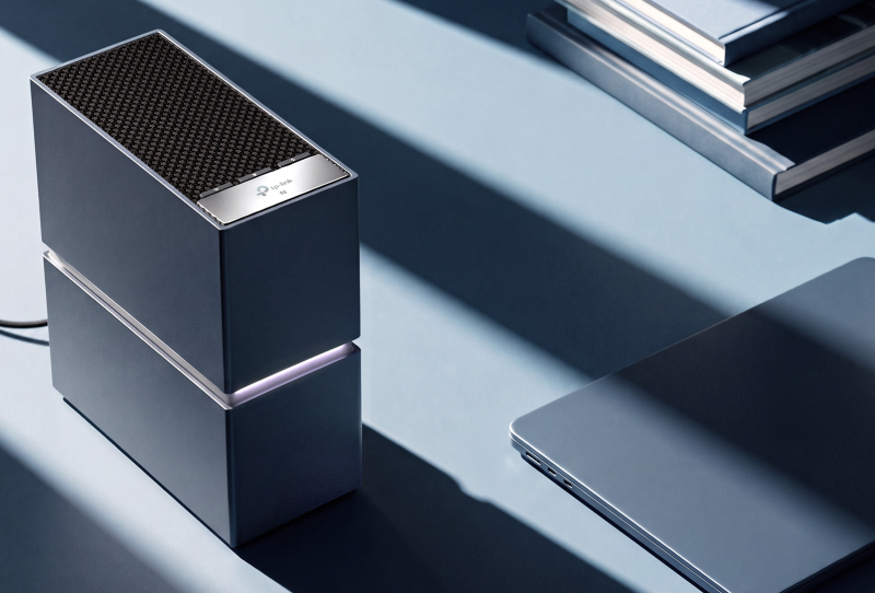 Homepage 2026 16 TP-Link Wi-Fi 8 router shown alongside the Deco 8 Ultra mesh unit at IFA Berlin
