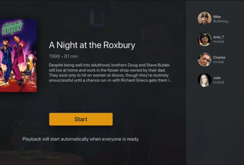 Homepage 2026 25 Group of friends watching a synced movie session together on Plex across different devices