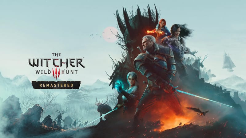 CD Projekt Red Details Witcher 3 Remastered PC Requirements 2 PC monitor displaying The Witcher 3 Wild Hunt Remastered next to a breakdown of Witcher 3 Remastered PC requirements