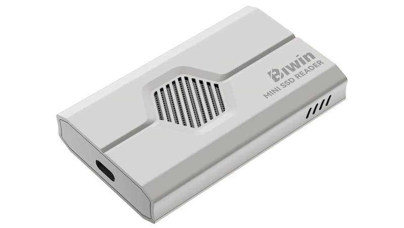 BiWin's Tiny CL 100 Mini SSD Targets Handheld Gaming 1 BiWin CL 100 Mini SSD chip shown next to a coin to illustrate its tiny 15 by 17mm size