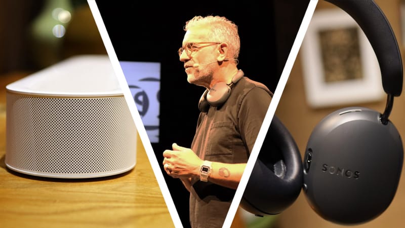 Bluesound speaker displaying the BluOS app with Bluesound Apple Music integration active