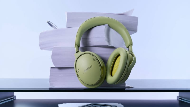 Bose headphones on a desk, representing a possible future Bose gaming headset