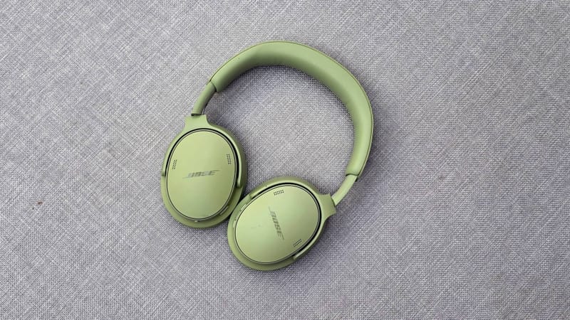 Bose headphones on a desk, representing a possible future Bose gaming headset