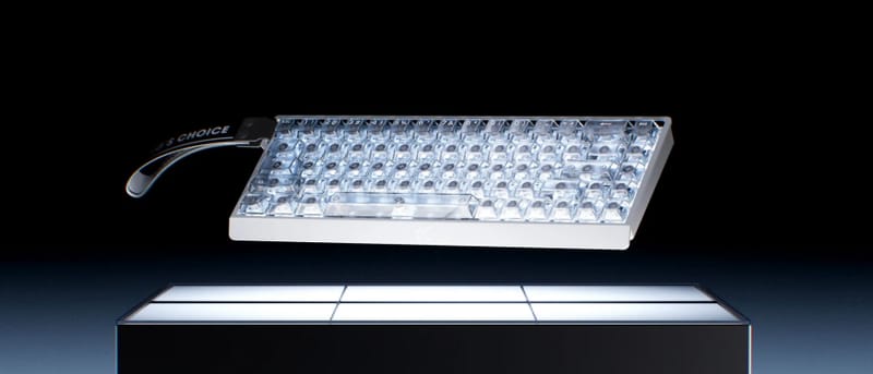 Mchose Ace68 V2 Adds Rapid Trigger Button to Budget Keyboard 1 Mchose Ace68 V2 hall effect keyboard shown in white with translucent keycaps and metal trim