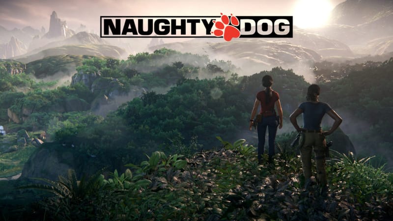 Nathan Drake style explorer overlooking ruins, representing a new Uncharted game from Naughty Dog