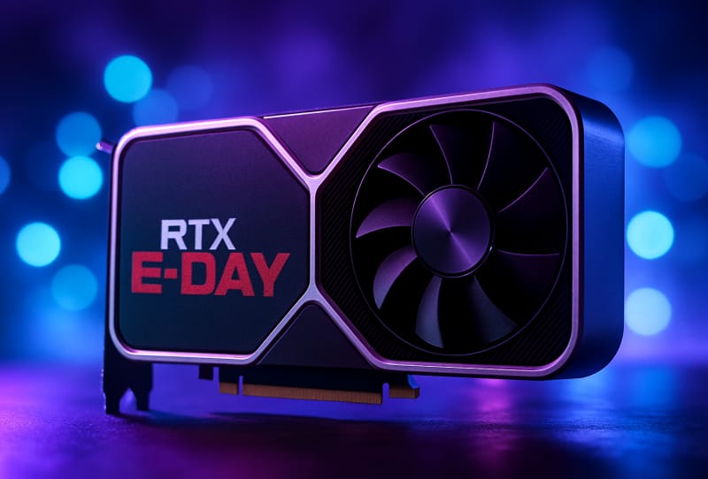 Diagram illustrating the NVIDIA RTX shader stutter fix delivering precompiled shaders through the Xbox App