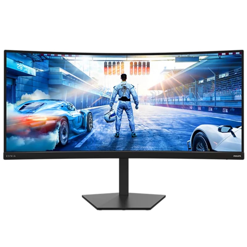 Philips Evnia 36M4C5500P curved ultrawide gaming monitor with rear Iconglow lighting