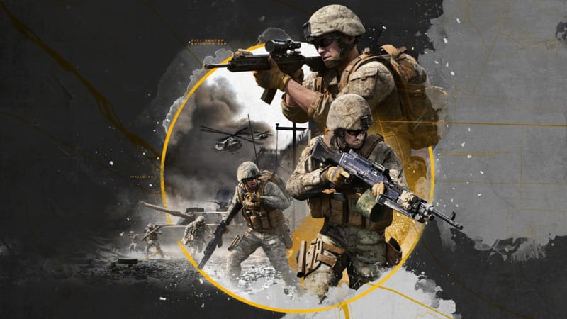 Squad PS5 alpha test gameplay showing a squad of soldiers advancing across a battlefield