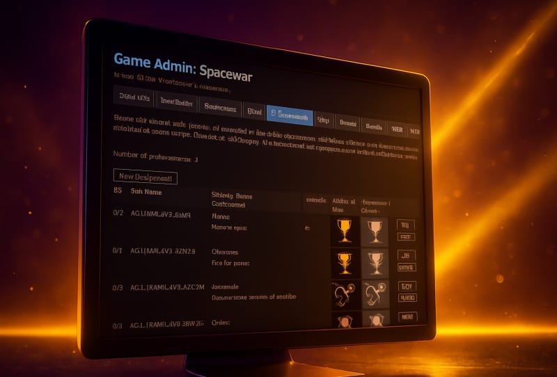 Steam achievement sets shown as separate grouped progress bars on a game's Steam page